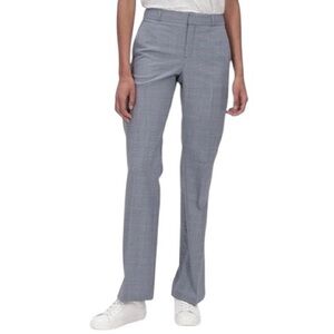 NWOT Banana Republic Logan Fit Washable Wool Trouser Pants Blue Plaid 2S Short